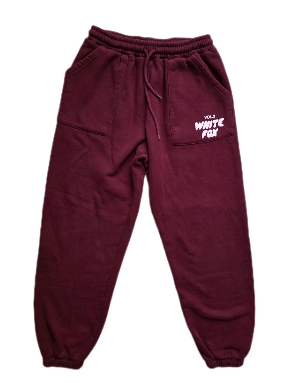 White Fox Boutique Burgundy Sweatpants Size Medium